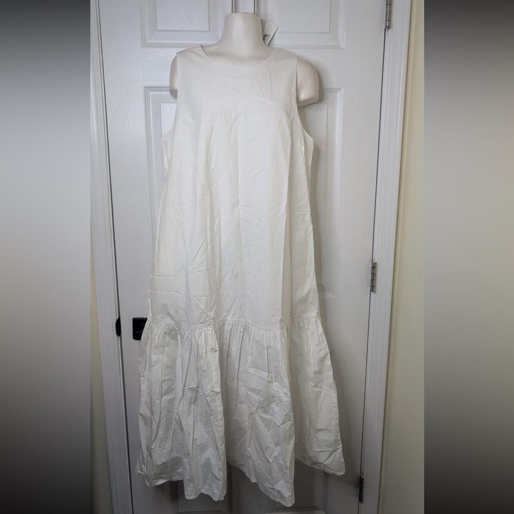 The Drop Ilana Sleeveless Poplin Maxi Dress – White, Medium (NWT) - Picture 6 of 9